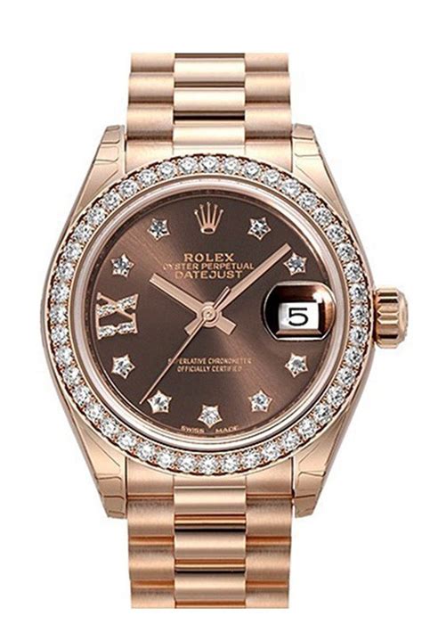 rolex ladies watches rose gold|rolex lady datejust 28.